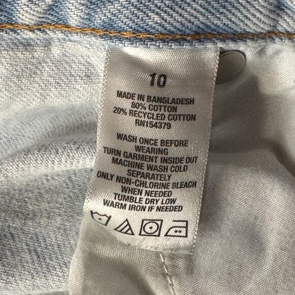 Aeropostale SZ 10 Mom Jeans Distressed Rips Hi-Rise Light Wash Zip-Fly Pockets - Picture 10 of 10